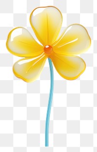PNG Simple flower with stem petal plant inflorescence. 