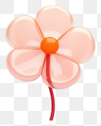 PNG Simple flower with stem sweets white background inflorescence. AI generated Image by rawpixel.