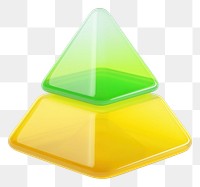 PNG Simple pyramid shape jelly white background. AI generated Image by rawpixel.