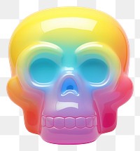PNG Simple rainbow skull toy representation creativity. AI generated Image by rawpixel.