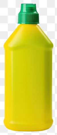PNG Matte plastic green bottle softener with yellow cap juice white background refreshment. AI generated Image by rawpixel.