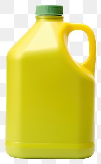 PNG Small matte plastic green gallon jug with yellow cap white background refreshment container. AI generated Image by rawpixel.