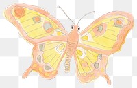 PNG Butterfly drawing sketch animal. AI generated Image by rawpixel.