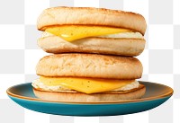 PNG  English Muffin Breakfast Sandwiches breakfast sandwich bread. AI generated Image by rawpixel.