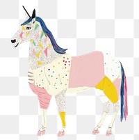 PNG Unicorn art painting drawing. AI generated Image by rawpixel.