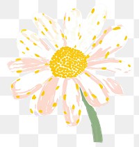 PNG Daisy painting pattern flower. AI generated Image by rawpixel.