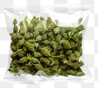 PNG  Cannabis in plastic bag plant herbs freshness. AI generated Image by rawpixel.