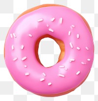 PNG  Pink donut food pink background confectionery. AI generated Image by rawpixel.