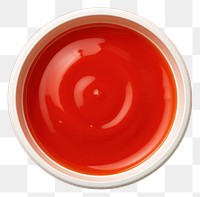 PNG  Dipping Sauce cup Packaging bowl red red background. AI generated Image by rawpixel.
