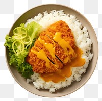 PNG  Tonkatsu Curry and rice tonkatsu yellow curry. AI generated Image by rawpixel.