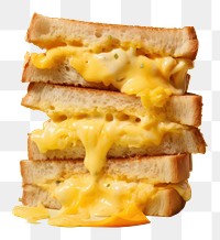 PNG  Grilled cheese sandwich with scrambled egg bread food breakfast. 