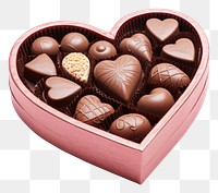 PNG Heart shaped chocolated in a box dessert food white background. 