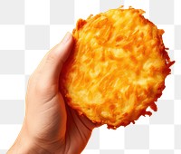 PNG Delicious hash brown holding food hand. 