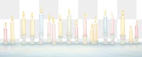 PNG Painting of candle border backgrounds spirituality illuminated. AI generated Image by rawpixel.