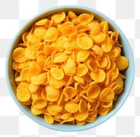 PNG  Corn flakes in bowl food freshness abundance. AI generated Image by rawpixel.