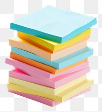 PNG Sticky notes pile paper file white background. AI generated Image by rawpixel.
