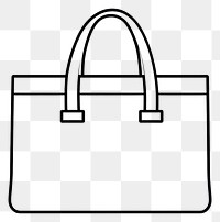 PNG Tote bag handbag purse white. AI generated Image by rawpixel.