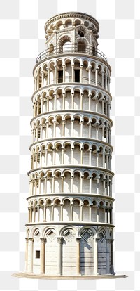 PNG Tower of Pisa architecture building landmark. AI generated Image by rawpixel.