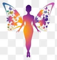 PNG  Fairy silhouette purple fairy. AI generated Image by rawpixel.