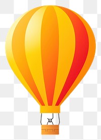 PNG  Hot air balloon aircraft vehicle yellow. AI generated Image by rawpixel.