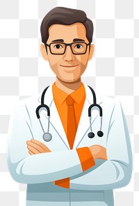 PNG  Doctor stethoscope glasses adult. AI generated Image by rawpixel.