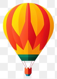 PNG  Hot air balloon aircraft vehicle white background. AI generated Image by rawpixel.