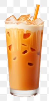PNG Thai tea smoothie drink juice. AI generated Image by rawpixel.