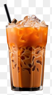 PNG Thai tea drink refreshment milkshake. AI generated Image by rawpixel.