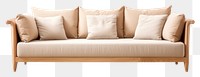 PNG Beige sofa furniture cushion pillow. .