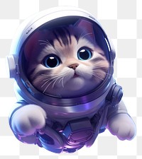 PNG  Astronaut cat cartoon mammal purple