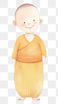 PNG Thai boy monk adult white background happiness. AI generated Image by rawpixel.