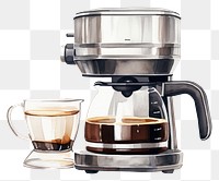 PNG  Coffee maker appliance drink cup. AI generated Image by rawpixel.
