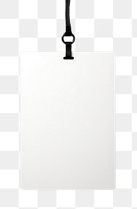 PNG A blank white id card hanging with an id holder black black background accessories electronics. AI generated Image by rawpixel.
