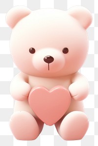 PNG Teddy bear heart cute pink. AI generated Image by rawpixel.