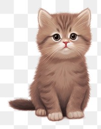 PNG A tabby kitten animal mammal cute. AI generated Image by rawpixel.