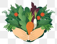 PNG  Hands holding and hugging vegetables green graphics organic. AI generated Image by rawpixel.