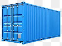 PNG  New blue cargo container white background architecture delivering. AI generated Image by rawpixel.