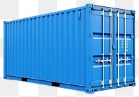 PNG  New blue cargo container white background architecture delivering. AI generated Image by rawpixel.