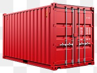 PNG  New red cargo container white background architecture delivering. AI generated Image by rawpixel.