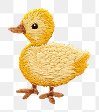 PNG Duck toy embroidery pattern animal bird. 
