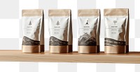 PNG  Espresso pouch coffee minimal mountain package cup container cosmetics. AI generated Image by rawpixel.