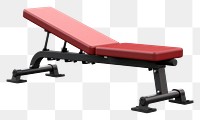 PNG  Exercise Bench furniture sports bench. AI generated Image by rawpixel.