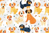 PNG Puppies pattern animal mammal dog. AI generated Image by rawpixel.