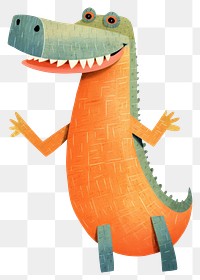 PNG A happy crocodile reptile animal toy. AI generated Image by rawpixel.