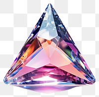 PNG Triangular gemstone crystal jewelry. AI generated Image by rawpixel.