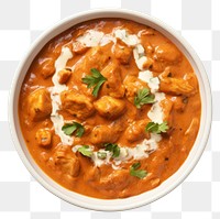 PNG Indian butter chicken curry food meal bowl. 