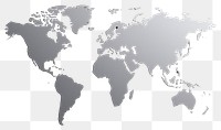 PNG  World map silhouette world topography. AI generated Image by rawpixel.
