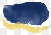 PNG Dark blue painting water stain. 