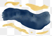 PNG Dark blue and gold glitter stains white background outdoors cartoon. AI generated Image by rawpixel.
