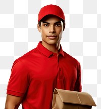 PNG Food delivery portrait cardboard adult. AI generated Image by rawpixel.